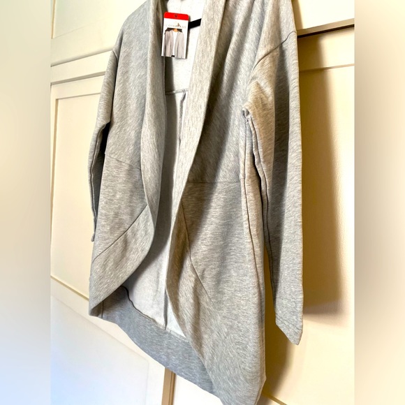 ECOTHREADS 🩶GRAY🩶 FLEECE CARDIGAN OPEN FRONT SIZE MEDIUM 🌟NWT🌟 - Picture 4 of 15